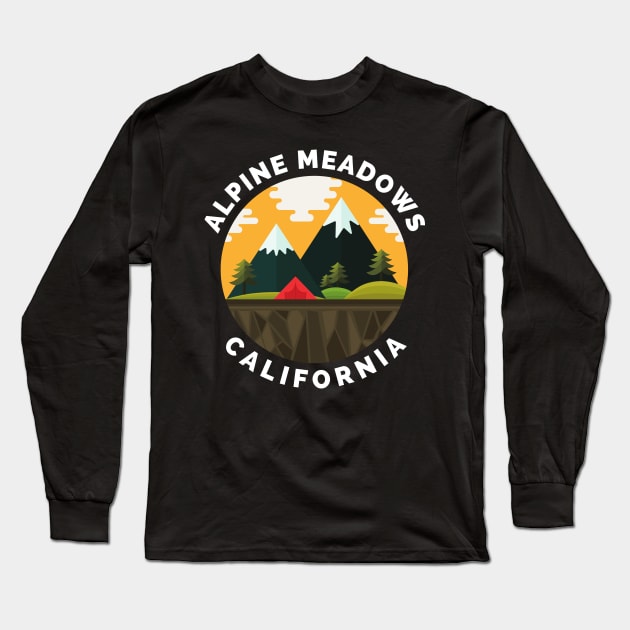 Alpine Meadows Ski Snowboard Mountain California Yosemite - Travel Long Sleeve T-Shirt by Famgift